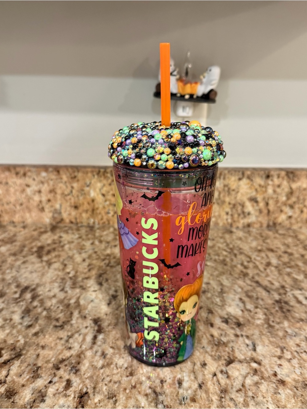 Hocus Pocus Starbucks Dome Venti Acrylic Halloween Snow Globe Tumbler Cup